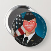 米国軍隊基本訓練ブートキャンプ卒業4" 缶バッジ (正面&裏面)