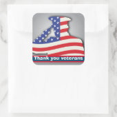 米国軍隊感謝していお客様退役軍人、退役軍人の日 スクエアシール (バッグ)