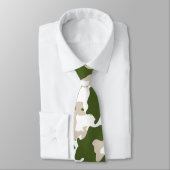 米国軍隊迷彩グリーン迷彩柄シームレスパターン ネクタイ (タイ)