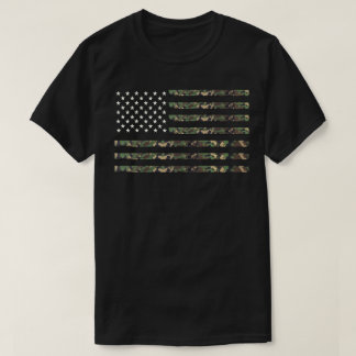 米国軍隊迷彩柄国旗 Tシャツ