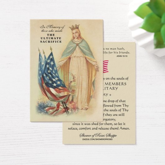 米国軍隊追悼メモリアル退役軍人祈りの言葉 (デスク)