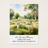 米国軍隊追悼メモリアル退役軍人祈りの言葉 (正面)