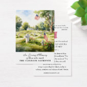 米国軍隊追悼メモリアル退役軍人祈りの言葉 (デスク)