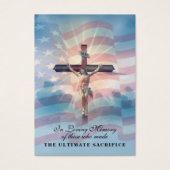 米国軍隊追悼メモリアル退役軍人祈りの言葉 (正面)