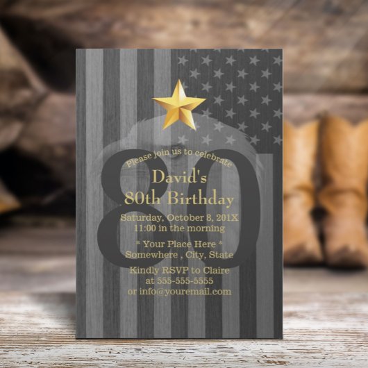 米国軍隊退役軍人ハングルイーグルバースデーパーティー 招待状