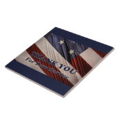 米国軍隊退役軍人愛国国旗ありがとう タイル (側面)