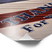 米国軍隊退役軍人愛国国旗ありがとう フォトプリント            (角)