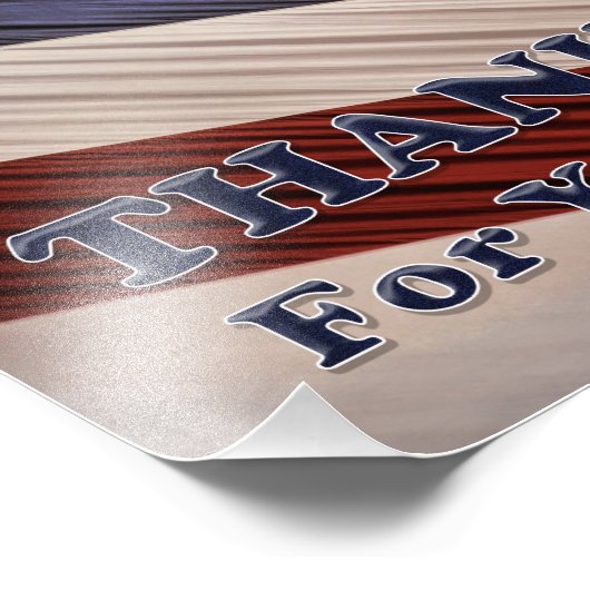 米国軍隊退役軍人愛国国旗ありがとう フォトプリント (角)