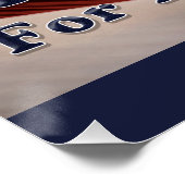 米国軍隊退役軍人愛国国旗ありがとう ポスター (コーナー)