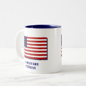 米国軍隊退役軍人 ツートーンマグカップ (正面左)