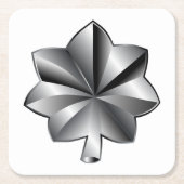 米国軍隊階級 – 中佐 スクエアペーパーコースター (正面)