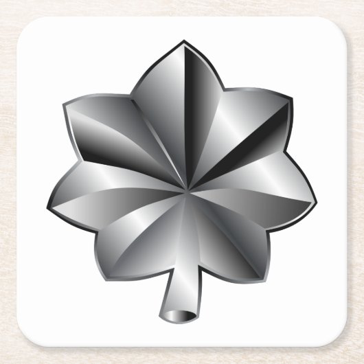 米国軍隊階級 – 中佐 スクエアペーパーコースター (正面)