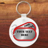 米国軍隊 – ドッグタグ2008 キーホルダー (正面)