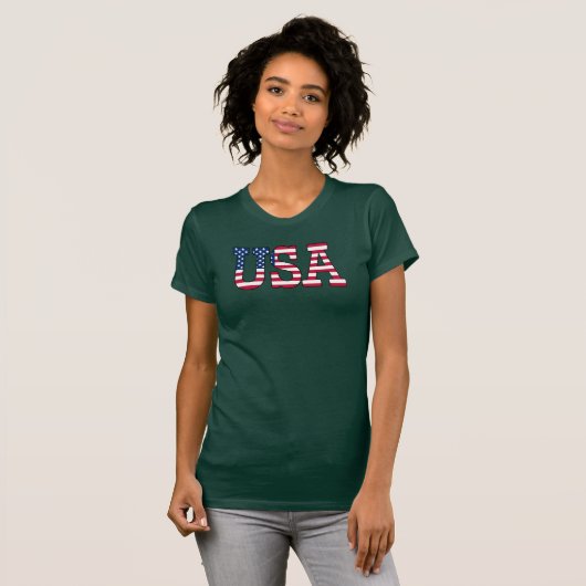 米国迷彩柄アメリカ国旗Camouflage Tシャツ (正面フル)