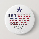 米国退役軍人お世話になっております 缶バッジ (正面)