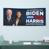米国退役軍人サポートバイデン氏Harris 2020バナー 横断幕 (トレードショー)