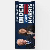 米国退役軍人サポートバイデン氏Harris 2020バナー 横断幕 (縦)