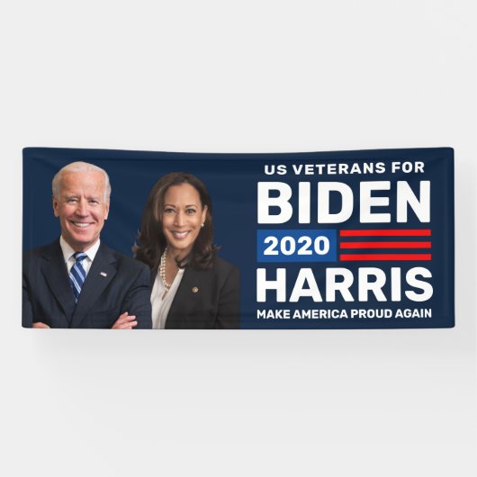 米国退役軍人サポートバイデン氏Harris 2020バナー 横断幕 (横)
