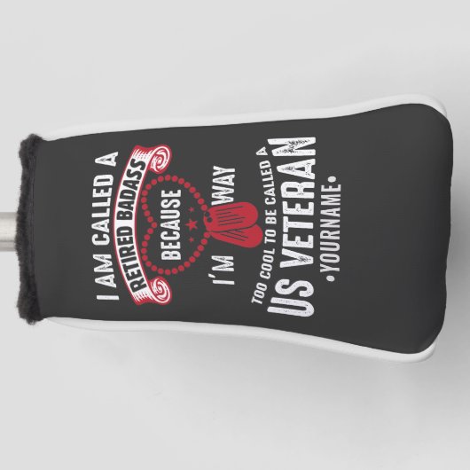 米国退役軍人ユーモア退職した兵士 ゴルフヘッドカバー (正面)