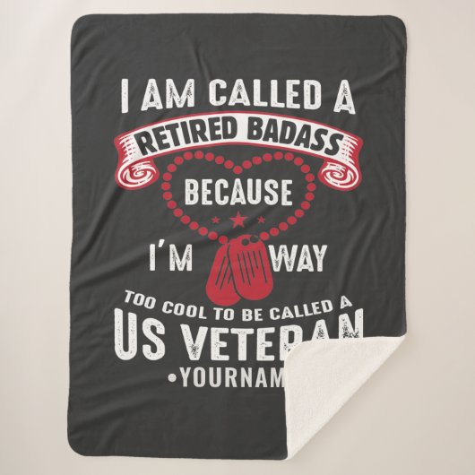 米国退役軍人ユーモア退職した兵士 シェルパブランケット (正面)