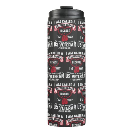 米国退役軍人ユーモア退職した兵士 タンブラー (正面)