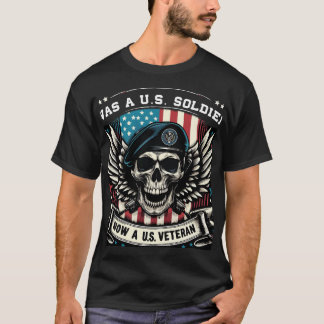 「米国退役軍人」愛国的Tシャツ Tシャツ