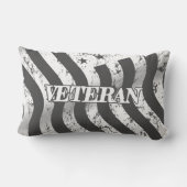 米国退役軍人 – 白ヴィンテージ001 ランバークッション (裏面)