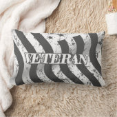 米国退役軍人 – 白ヴィンテージ001 ランバークッション (ブランケット)
