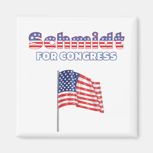 米国連邦議会の愛国的な米国国旗にシュミット マグネット (正面)