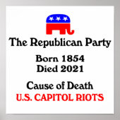 米国連邦議会暴動：共和党パーティーの死因 ポスター (正面)