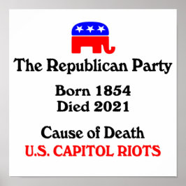米国連邦議会暴動：共和党パーティーの死因 ポスター