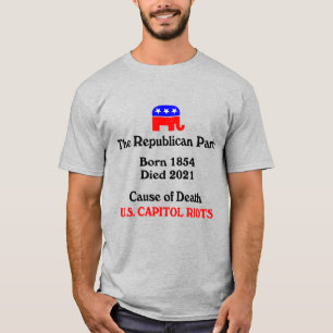 米国連邦議会暴動:共和党パーティーの死因 Tシャツ