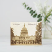 米国連邦議会議事堂のオートバイ警官 ポストカード (スタンド正面)