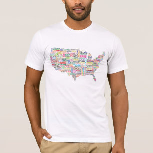 米国都市地図 Tシャツ