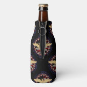 米国金ゴールドイーグル国旗の黒青ボトル ボトルクーラー (ボトル裏面)