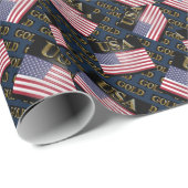 米国金ゴールド ラッピングペーパー (ロールコーナー)