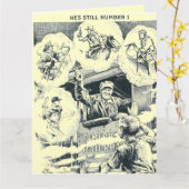 米国鉄道エンジニアビッグ誕生日カード カード (黄色い花)