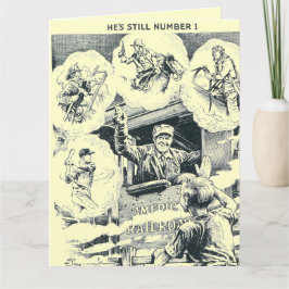 米国鉄道エンジニアビッグ誕生日カード カード