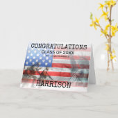 米国陸軍パーソナライズされた卒業 カード (黄色い花)