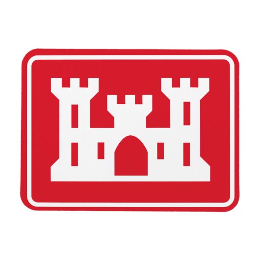 米国陸軍工兵隊 軍 マグネット (横)