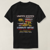 米国陸軍戦闘中央退役軍人ヴィンテージ名誉義務C Tシャツ (デザイン正面)