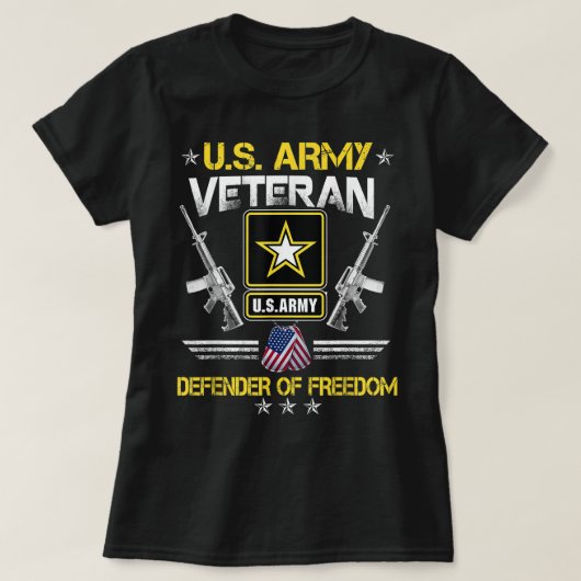 米国陸軍誇りを持った退役軍人獣医シャツ米国軍隊 Tシャツ (デザイン正面)