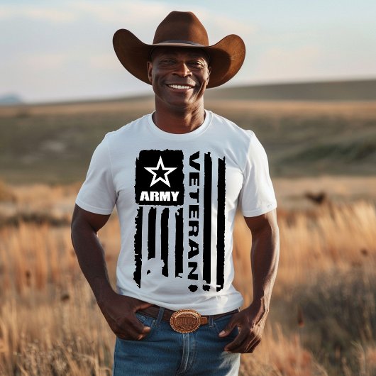 米国陸軍退役軍人国旗 Tシャツ