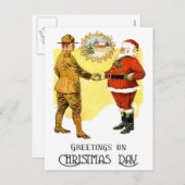 米国陸軍WWIクリスマスポストカード シーズンポストカード (正面/裏面)