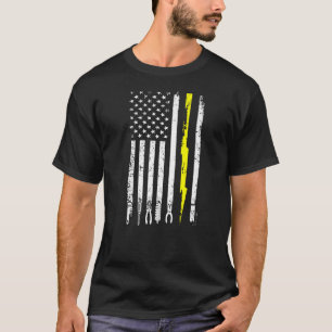 米国電気技師フラッグツールヴィンテージ電気技師Pa Tシャツ