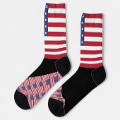 米国靴下、統一された州、アメリカ国旗の色 ソックス (左)