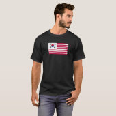米国韓国国旗 Tシャツ (正面フル)