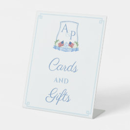 米国頭が切れる国旗結婚のカードとギフトパーティー 台座サイン