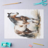 米国馬絵を描の水の色の切り離 薄葉紙 (クラフト)