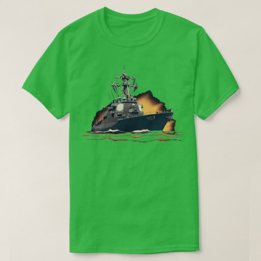 米国駆逐艦 Tシャツ (デザイン正面)